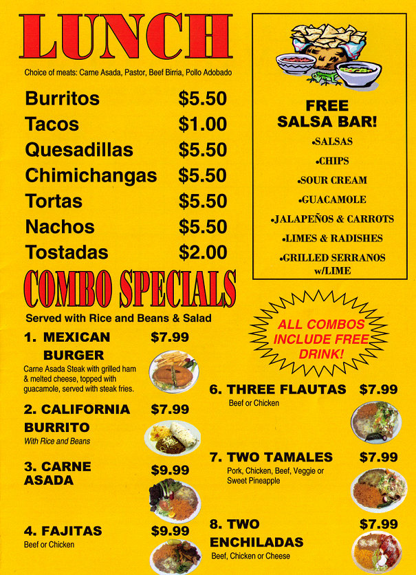 Lunch & Combo Specials